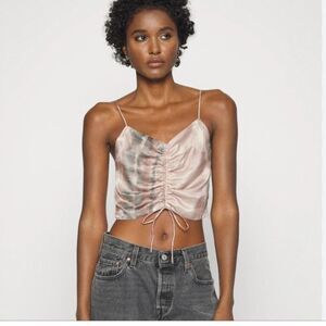 NWT All Saints Alexia Marea Viscose Silk Cropped Cami size US4